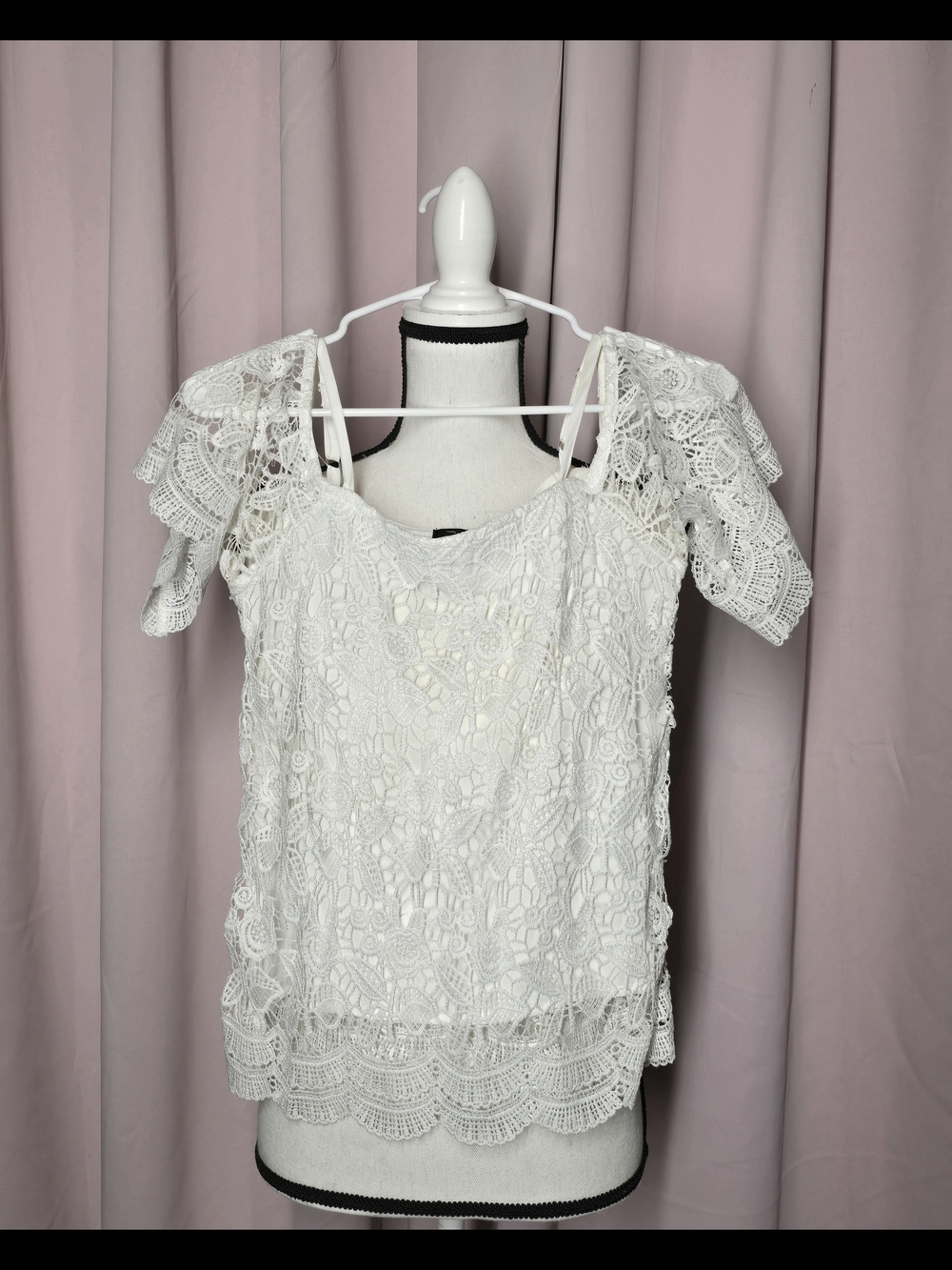 Lace Off-Shoulder Top - Picture 2 of 3